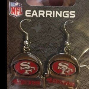 NFL SAN FRANCISCO 49ERS DANGLE EARRINGS